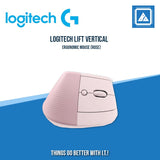 LOGITECH LIFT VERTICAL ERGONOMIC MOUSE (ROSE)