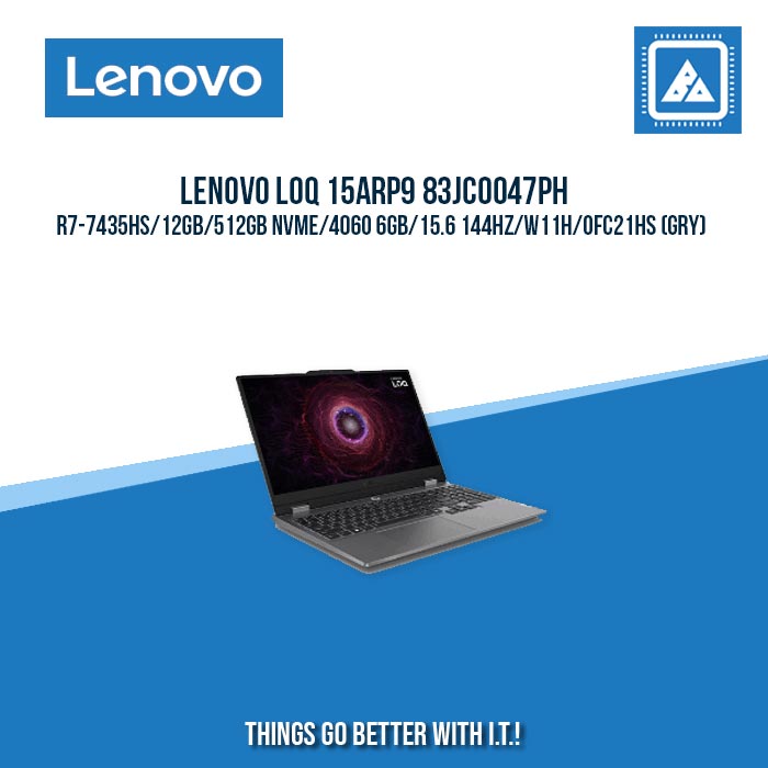 LENOVO LOQ 15ARP9 83JC0047PH  R7-7435HS/12GB/512GB NVME/4060 6GB | BEST FOR GAMING AND AUTOCAD LAPTOP