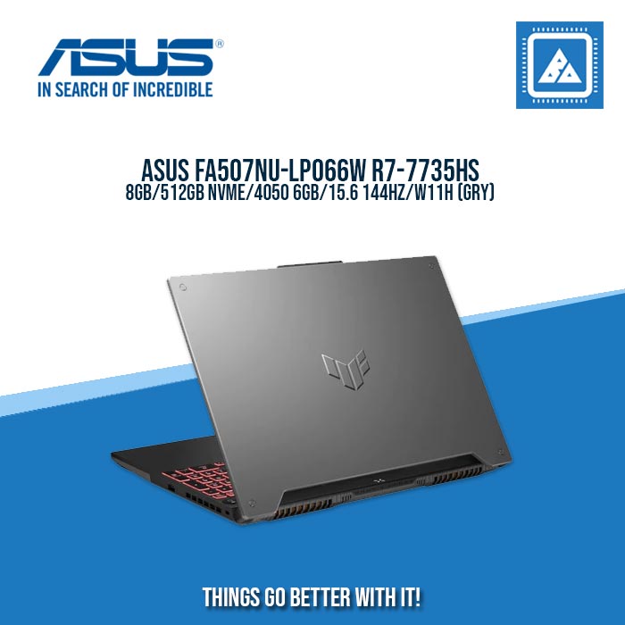 ASUS FA507NU-LP066W R7-7735HS/8GB/512GB NVME/4050 6GB | BEST FOR GAMING AND AUTOCAD LAPTOP