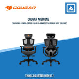 COUGAR ARGO ONE ERGONOMIC GAMING/OFFICE CHAIR/3D-ARMREST/ALUMINUM BASE (BLACK/BLACK ORANGE))