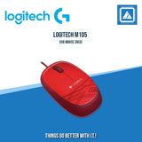 LOGITECH M105 USB MOUSE (RED)