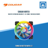 COUGAR VORTEX RGB SPB 120 PWM HBD COOLING KIT / 3X-120MM / CORE BOX W/REMOTE