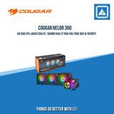 COUGAR HELOR 360 AIO RGB CPU LIQUID COOLER /360MM RAD/3*RGB FAN/CORE BOX W/REMOTE