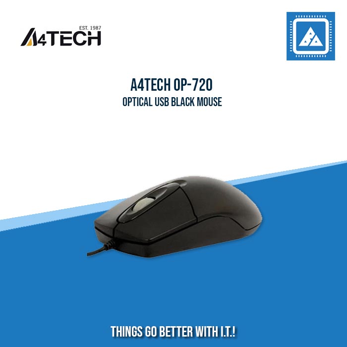 A4TECH OP-720 OPTICAL USB BLACK MOUSE