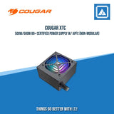 COUGAR XTC 500W/600W 80+ CERTIFIED POWER SUPPLY W/ APFC (NON-MODULAR)