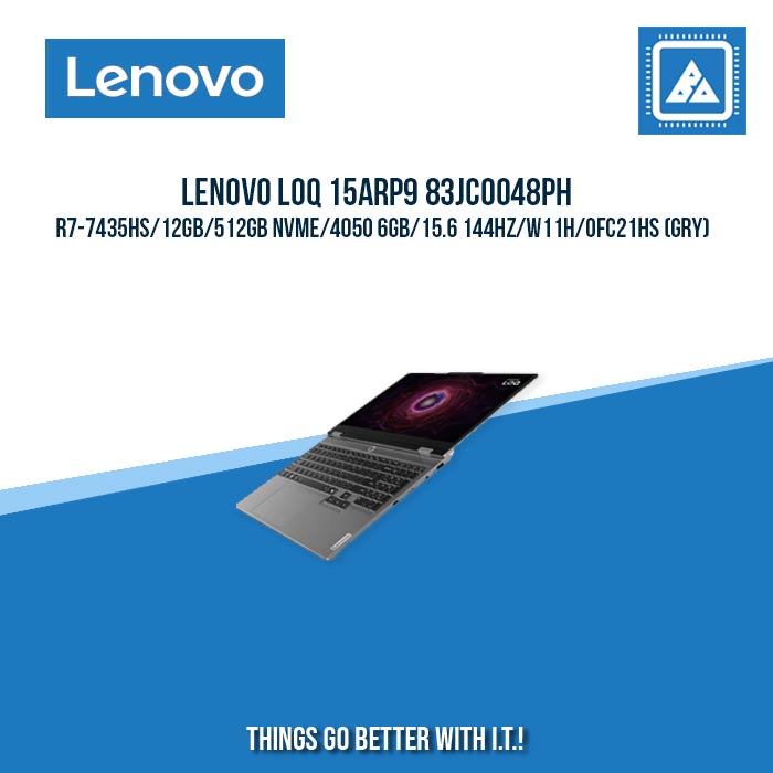 LENOVO LOQ 15ARP9 83JC0048PH  R7-7435HS/12GB/512GB NVME/4050 6GB | BEST FOR GAMING AND AUTOCAD LAPTOP