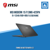 MSI MODERN 15 F13MG-425PH I5-1334U/8GB+8GB/512GB NVME | BEST FOR STUDENT