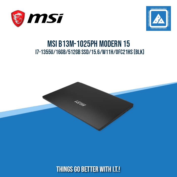 MSI B13M-1025PH MODERN 15 I7-1355U/16GB/512GB SSD/15.6/W11H | BEST FOR STUDENTS AND FREELANCERS LAPTOP