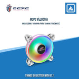 OCPC VELOCITA ARGB 120MM/1800RPM/PWM/ GAMING FAN (BLACK|WHITE)