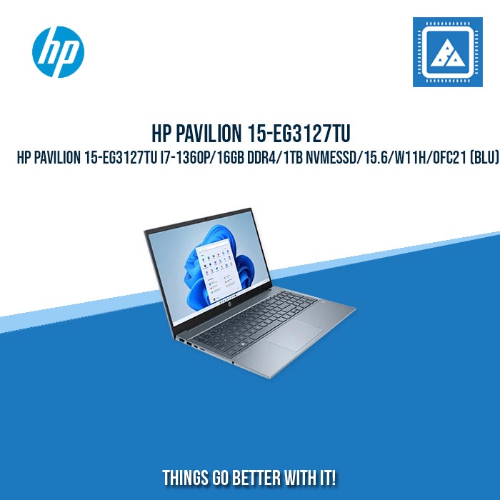 HP PAVILION 15-EG3127TU I7-1360P/16GB DDR4/1TB NVMeSSD | BEST FOR FREELANCER AND GAMING LAPTOP