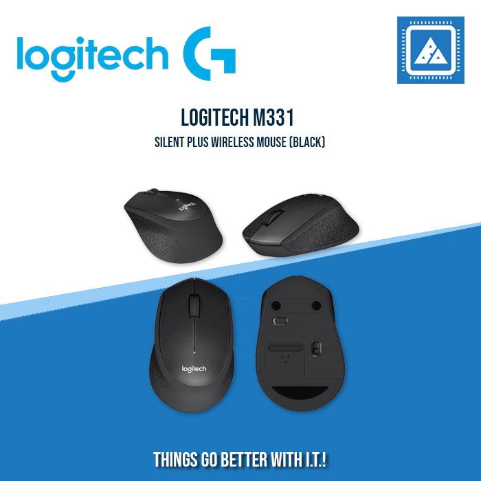LOGITECH M331 SILENT PLUS WIRELESS MOUSE (BLACK | BLUE| RED)
