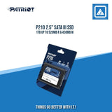 P210 2.5" SATA III SSD 1TB UP TO 520MB R & 430MB W