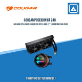 COUGAR POSEIDON GT 240/360 AIO ARGB CPU-LIQUID COOLER FOR INTEL/AMD