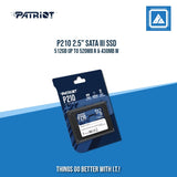 P210 2.5" SATA III SSD 512GB UP TO 520MB R & 430MB W