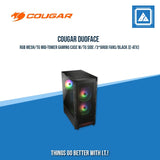 COUGAR DUOFACE RGB MESH/TG MID-TOWER GAMING CASE W/TG SIDE /3*ARGB FANS (E-ATX)