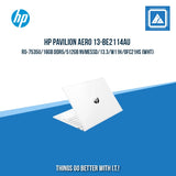 HP PAVILION AERO 13-BE2114AU/R5-7535U/16GB DDR5/512GB NVMeSSD | BEST FOR STUDENTS AND FREELANCERS LAPTOP