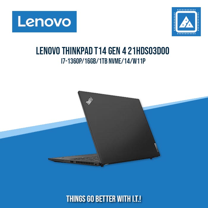 LENOVO THINKPAD T14 GEN 4 21HDS03D00 I7-1360P/16GB/1TB NVME | BEST FOR ENTREPRENEURS AND CORPORATES LAPTOP