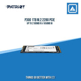 P300 1TB M.2 2280 PCIE UP TO 2100MB R & 1650MB W