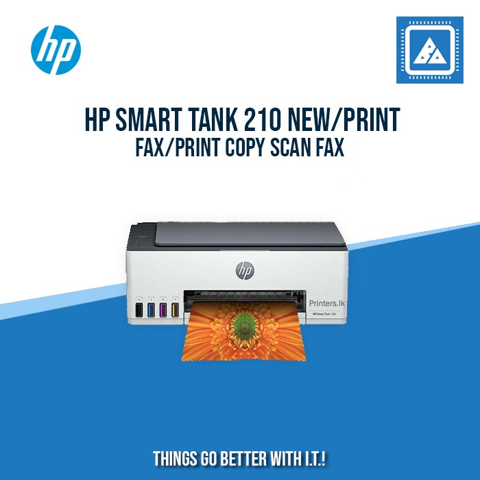 HP SMART TANK 210 NEW/PRINT WIRELESS/12PPM BLACK 5PPM COLOR/BORDERLESS A4/3000 PAGES DUTY/USB/MANUAL DUPLEX/W11H (BLK)