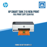 HP SMART TANK 210 NEW/PRINT WIRELESS/12PPM BLACK 5PPM COLOR/BORDERLESS A4/3000 PAGES DUTY/USB/MANUAL DUPLEX/W11H (BLK)