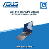 ASUS EXPERTBOOK P1512CEA-EJ0560X I5-1135G7/8GB/512GB NVME | BEST FOR ENTREPRENEURS AND CORPORATES LAPTOP