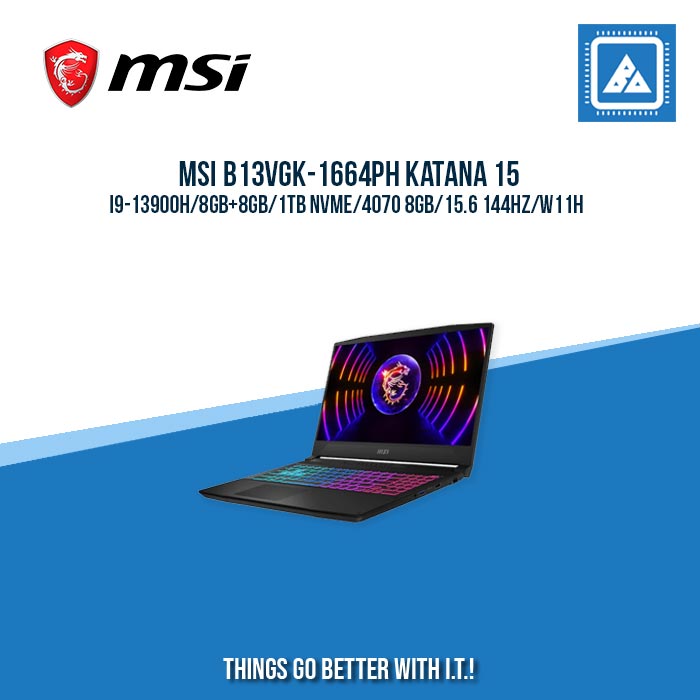 MSI B13VGK-1664PH KATANA 15 I9-13900H/8GB+8GB/1TB NVME/4070 8GB | BEST FOR GAMING AND AUTOCAD LAPTOP