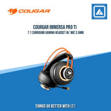 COURGAR IMMERSA PRO TI 7.1 SURROUND GAMING HEADSET W/ MIC 3.5MM