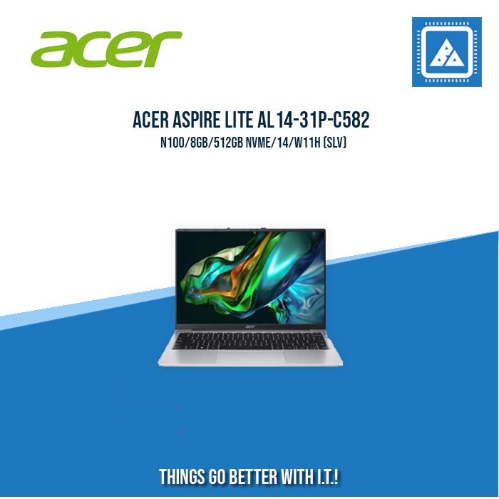 ACER ASPIRE LITE AL14-31P-C582 N100/8GB/512GB NVME/14/W11H /BEST FOR STUDENTS
