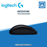 LOGITECH M100R OPTICAL (USB) BLACK MOUSE