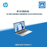 HP 15-FC0261AU R5-7530U/16GB DDR4/512GB NVMeSSD | BEST FOR STUDENTS AND FREELANCERS LAPTOP