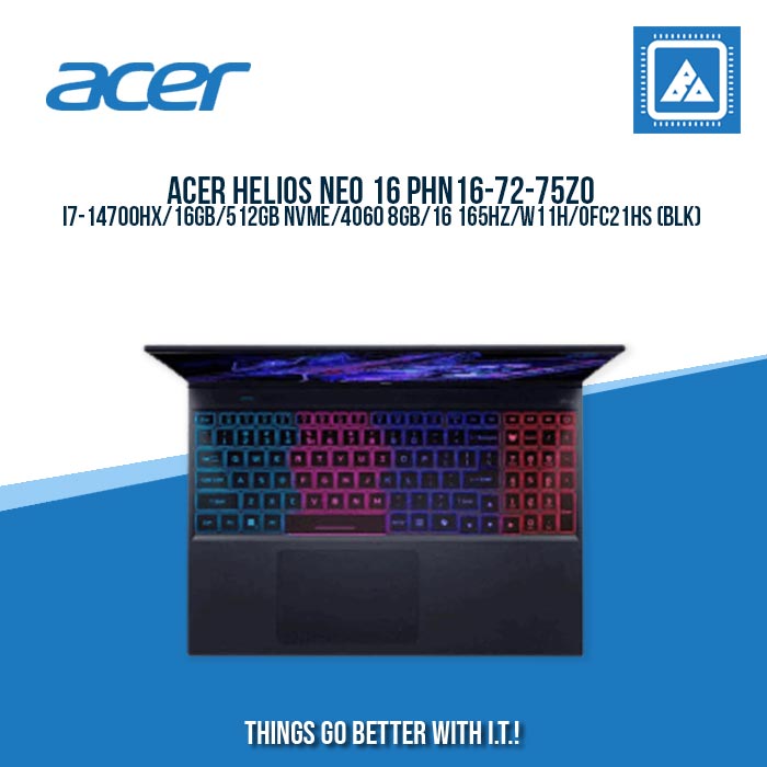 ACER HELIOS NEO 16 PHN16-72-75Z0 I7-14700HX/16GB/512GB NVME/4060 8GB | BEST FOR GAMING AND RENDERING LAPTOP