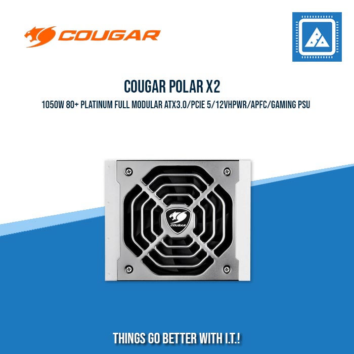 COUGAR POLAR X2 1050W 80+ PLATINUM FULL MODULAR ATX3.0/PCIE 5/12VHPWR/APFC/GAMING PSU