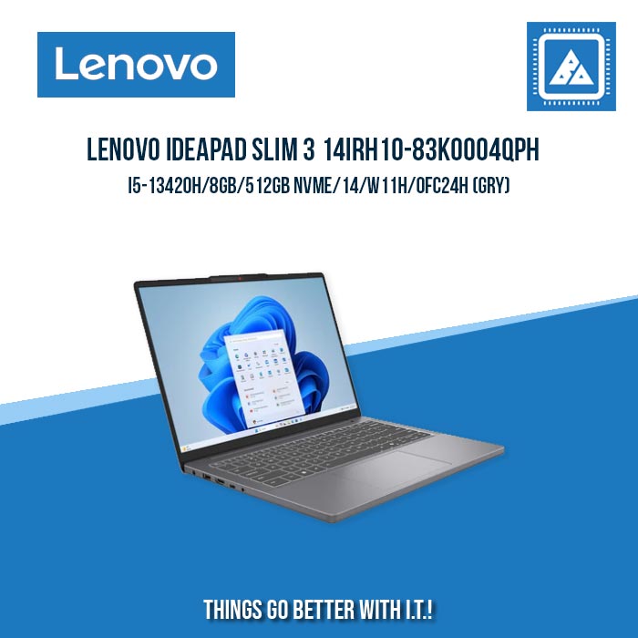 LENOVO IDEAPAD SLIM 3 14IRH10-83K0004QPH I5-13420H/8GB/512GB NVME | BEST FOR STUDENTS AND FREELANCERS LAPTOP