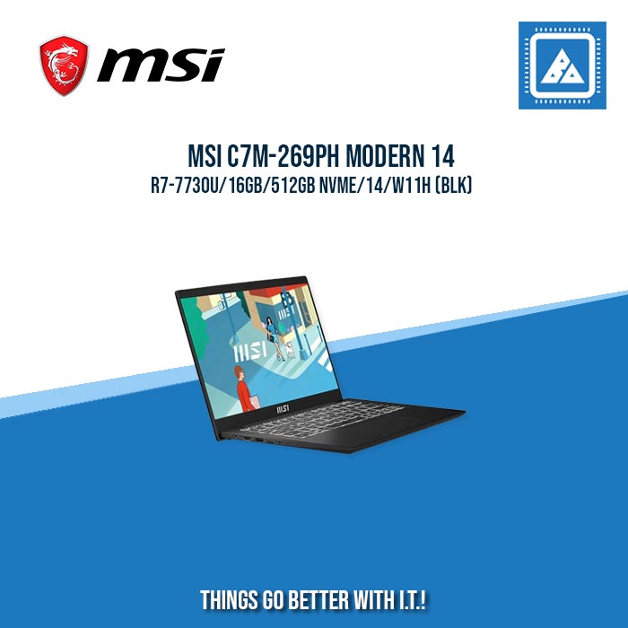 MSI C7M-269PH MODERN 14 R7-7730U/16GB/512GB NVME | BEST FOR FREELANCERS LAPTOP