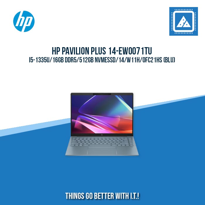 HP PAVILION PLUS 14-EW0071TU i5-1335U/16GB DDR5/512GB NVMeSSD | BEST FOR STUDENTS AND FREELANCERS LAPTOP