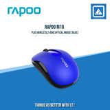 RAPOO M10 PLUS WIRELESS 2.4GHZ OPTICAL MOUSE BLACK|BLUE|RED