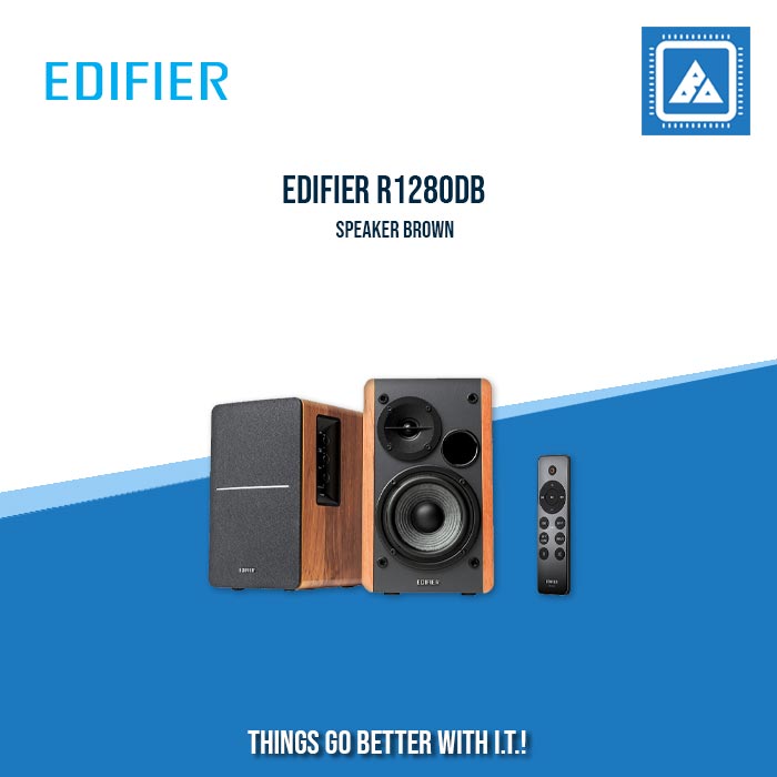 EDIFIER R1280DBs POWERED BLUETOOTH BOOKSHELF SPEAKER BLACK|BROWN