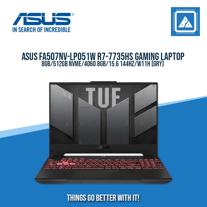 ASUS FA507NV-LP051W R7-7735HS with RTX 4060 GPU Best for Autocad and Gaming Laptop