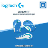 LOGITECH M187 WIRELESS MINI MOUSE (BLACK/BLUE /RED/WHITE)