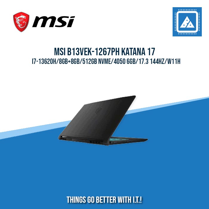 MSI B13VEK-1267PH KATANA 17 I7-13620H/8GB+8GB/512GB NVME/4050 6GB | BEST FOR GAMING AND AUTOCAD LAPTOP