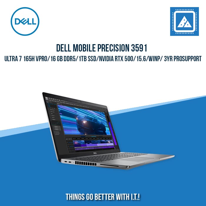 DELL MOBILE PRECISION 3591/ULTRA 7 165H VPRO/16 GB DDR5/1TB SSD/NVIDIA RTX 500 | BEST FOR VIDEO EDITING AND SOFTWARE DEVELOPMENT LAPTOP