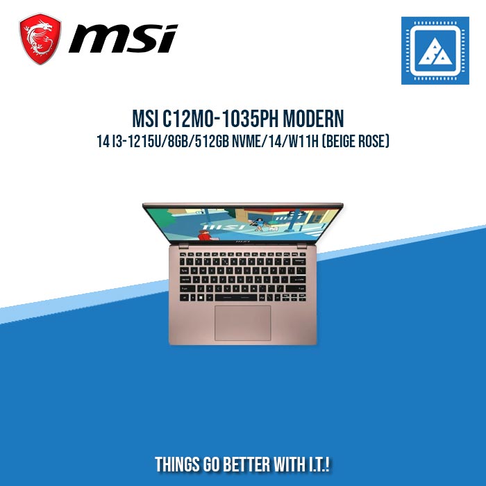 MSI C12MO-1035PH MODERN 14 I3-1215U/8GB/512GB NVME | BEST FOR STUDENT LAPTOP