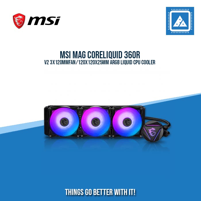 MSI MAG CORELIQUID 360R V2 3X120MMFAN/120X120X25MM ARGB LIQUID CPU COOLER