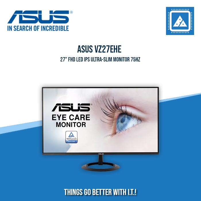 ASUS VZ27EHE 27" FHD LED IPS ULTRA-SLIM MONITOR 75HZ WLMNT (D-SUB, HDMI)