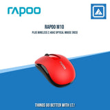 RAPOO M10 PLUS WIRELESS 2.4GHZ OPTICAL MOUSE BLACK|BLUE|RED