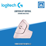 LOGITECH LIFT VERTICAL ERGONOMIC MOUSE (ROSE)