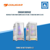 COUGAR DUOFACE RGB MESH/TG MID-TOWER GAMING CASE W/TG SIDE /3*ARGB FANS (E-ATX)