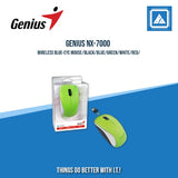 GENIUS NX-7000 WIRELESS BLUE-EYE MOUSE /BLACK/BLUE/GREEN/WHITE/RED