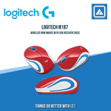 LOGITECH M187 WIRELESS MINI MOUSE (BLACK/BLUE /RED/WHITE)