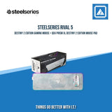STEELSERIES RIVAL 5 DESTINY 2 EDITION GAMING MOUSE + QCK PRISM XL DESTINY 2 EDITION MOUSE PAD